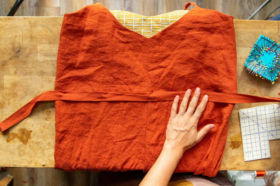 Bra Friendly Olive Sewalong - Part 7 - Waist Ties + Casing