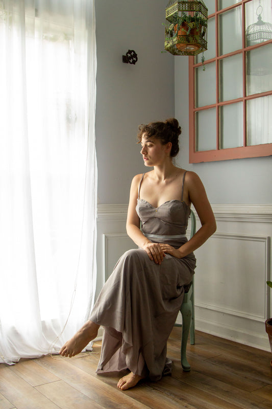 Handmade Wedding Dress: Part 5 - Putting the Corslette + Skirt Together (Final Adjustments)