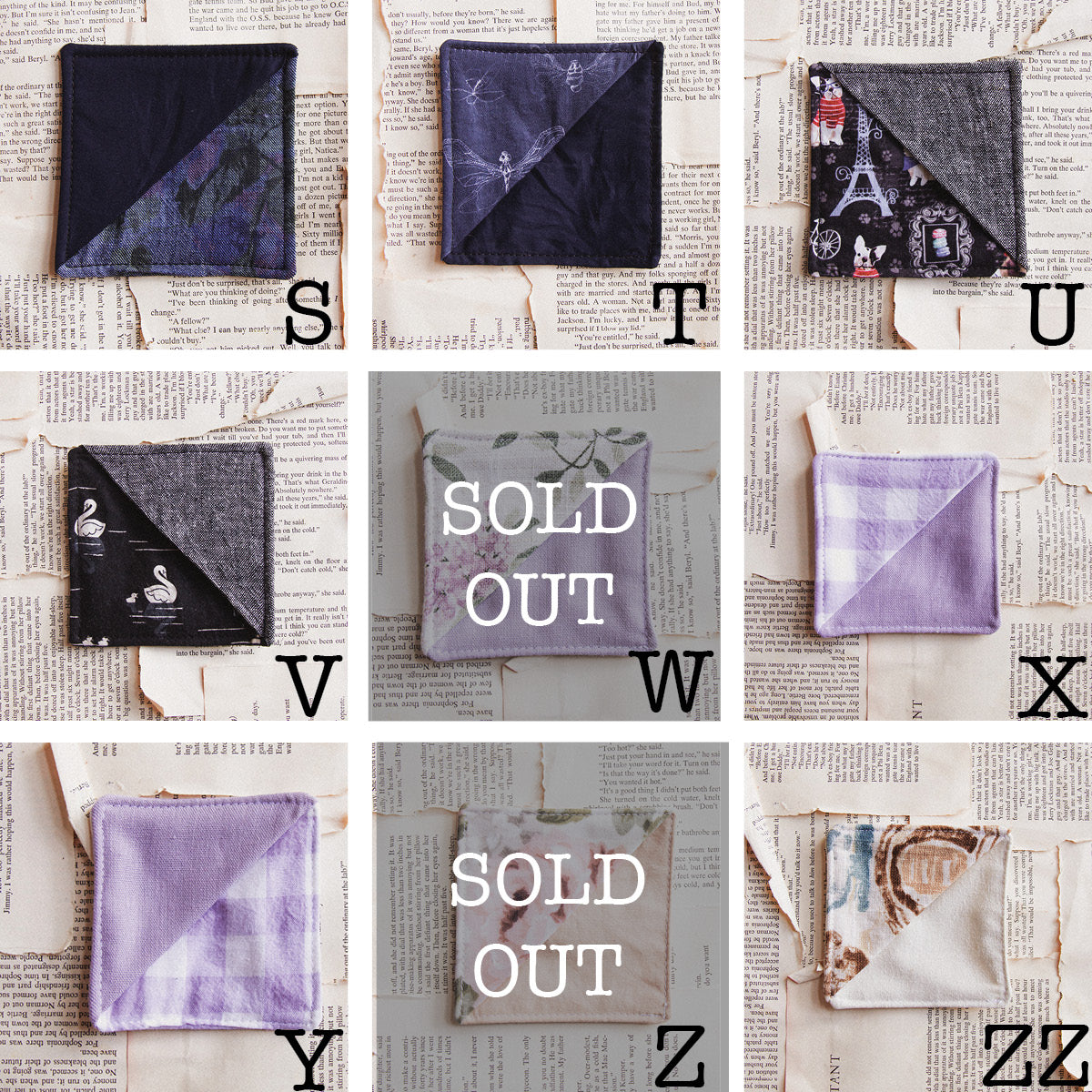 Fabric Bookmark/ Coaster Combo