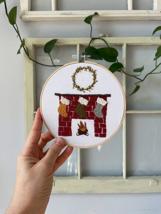 Holiday Fire Embroidery