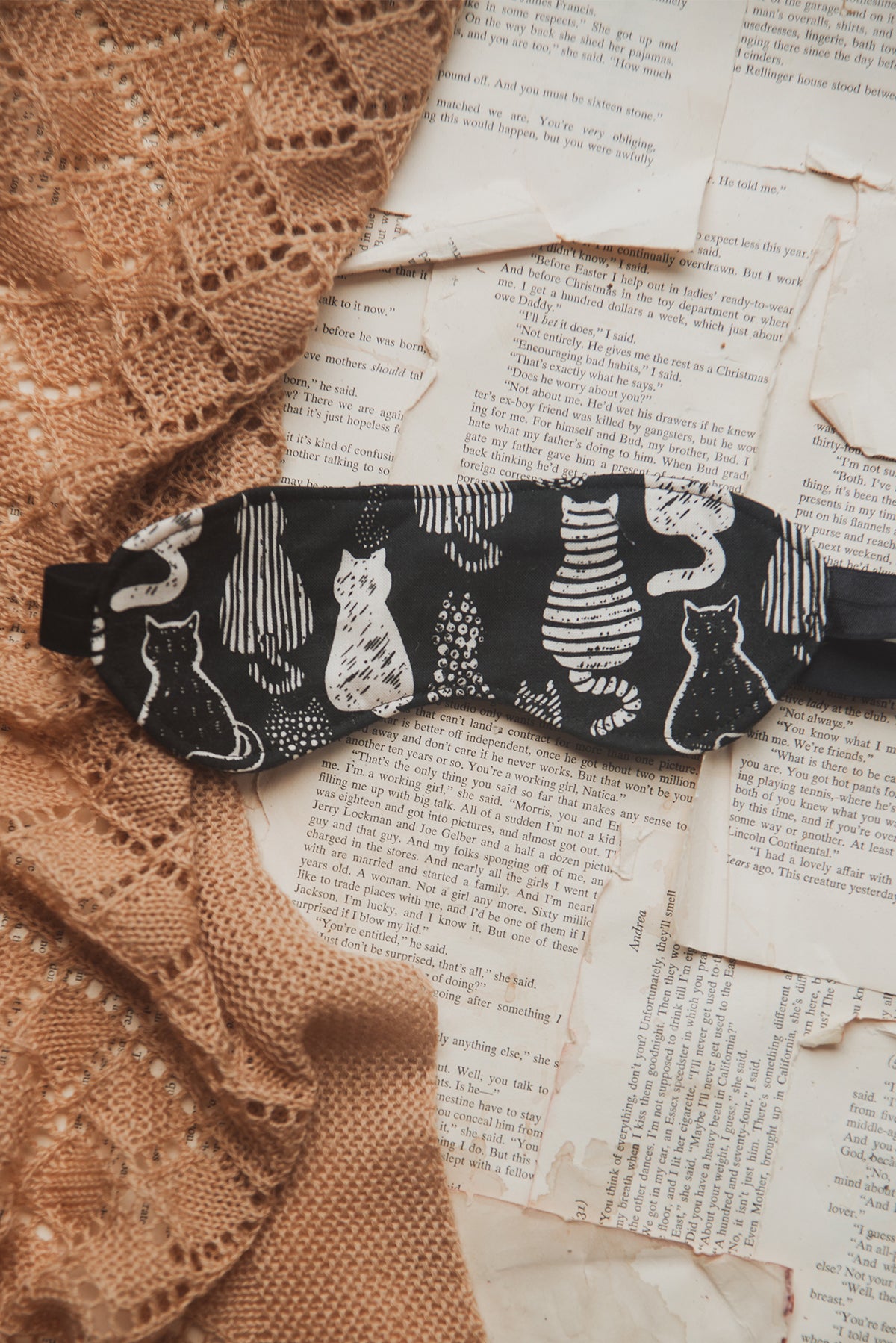 Black and White Cats Sleep Mask