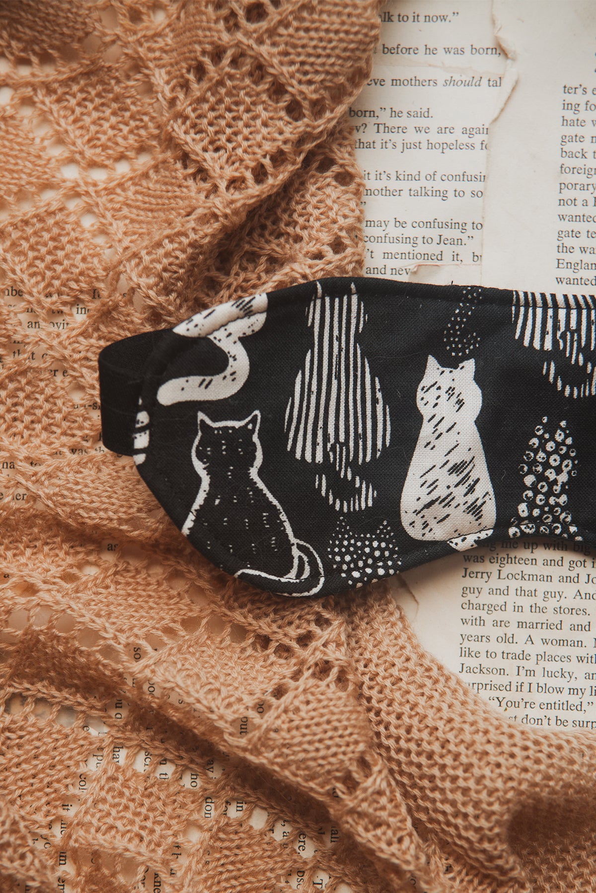 Black and White Cats Sleep Mask