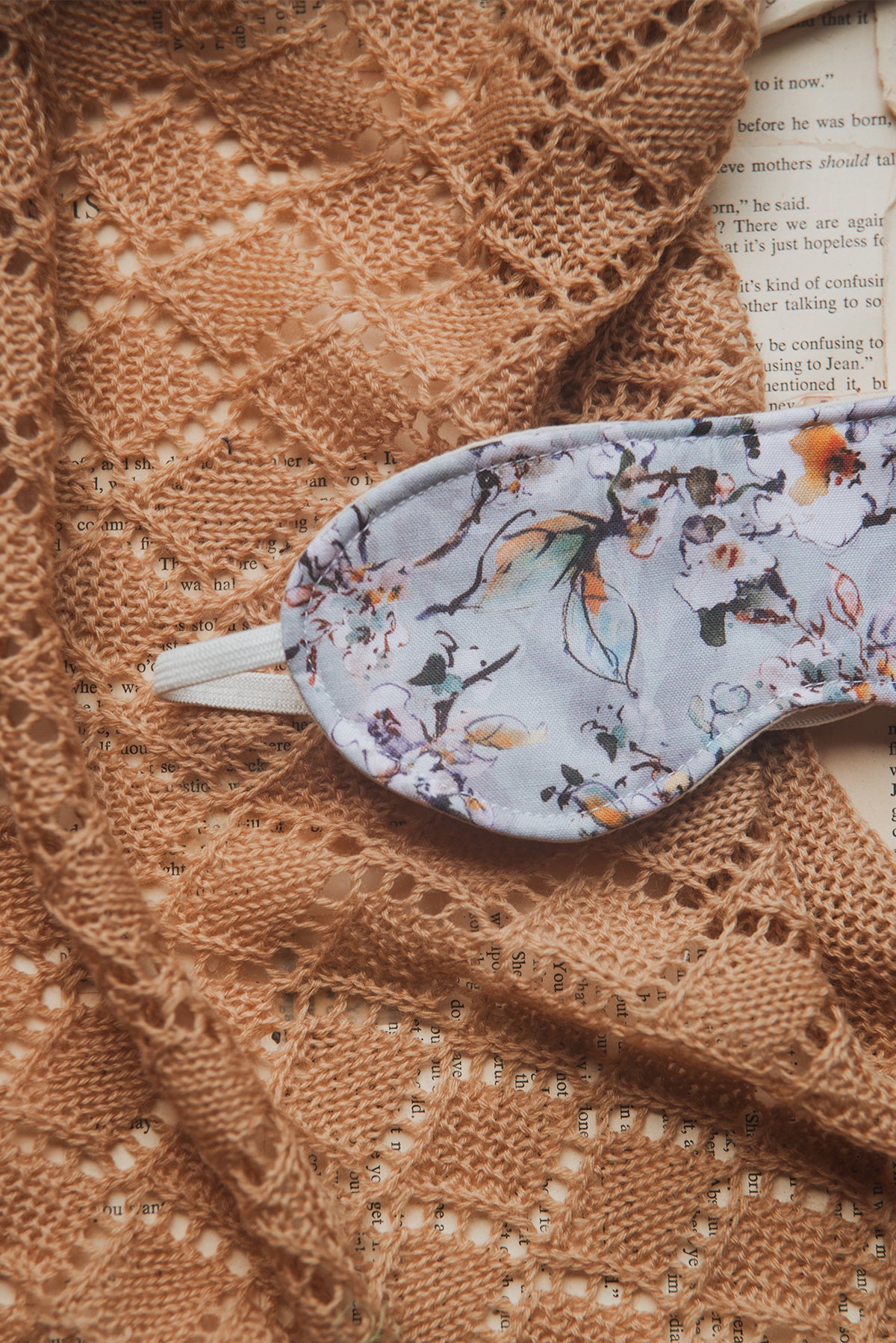 Blue Floral Sleep Mask