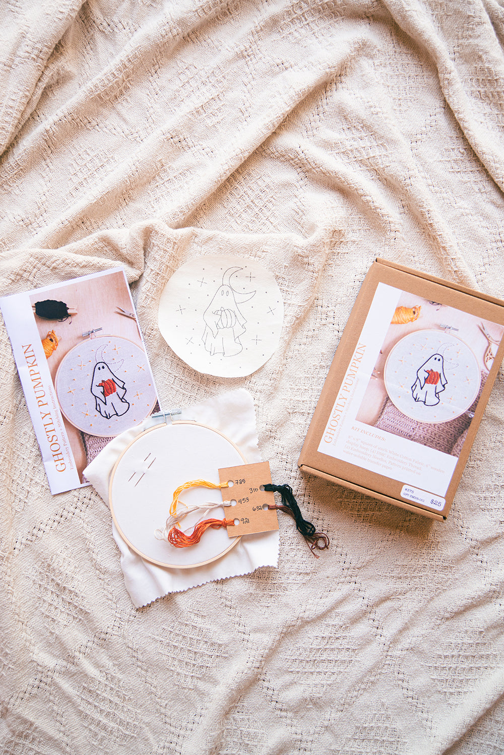 GHOSTLY PUMPKIN Embroidery Kit