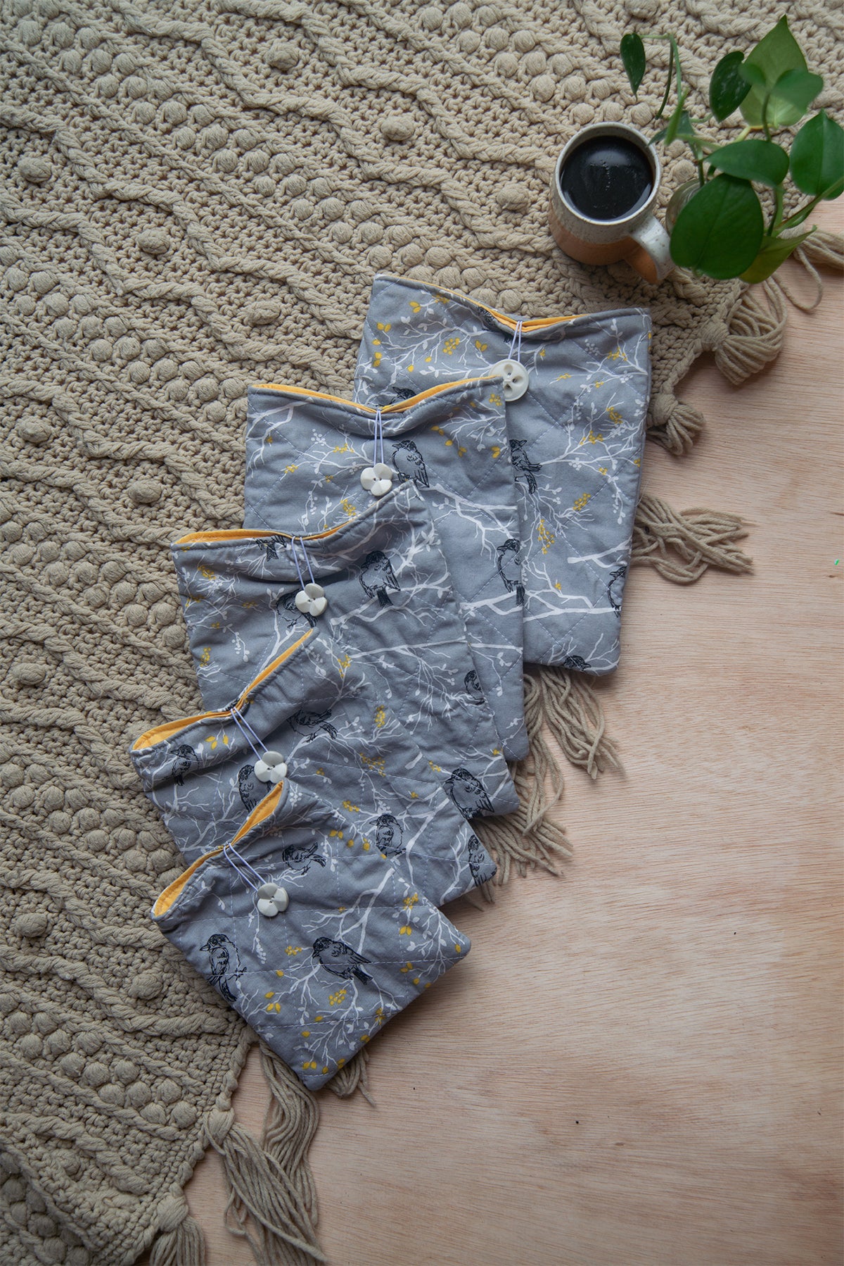 Grey Bird Book Sleeve