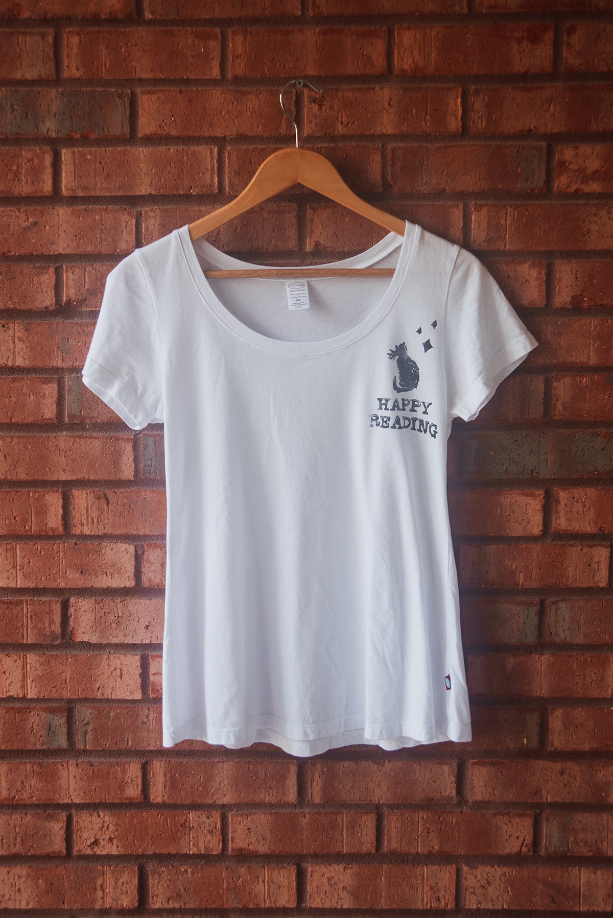 Happy Reading Cat Tee - Size B