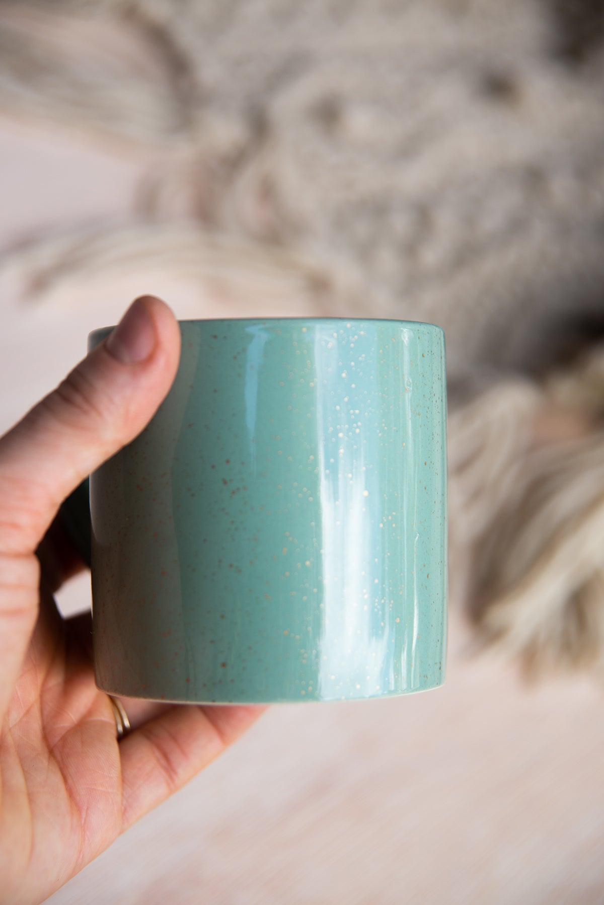 Gold Speckled Mint Mug