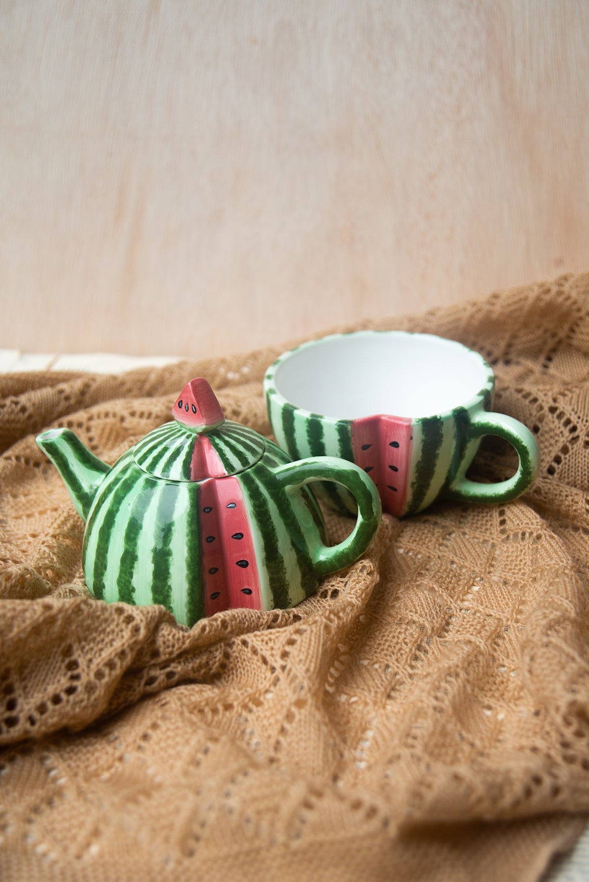 Watermelon Teapot & Cup Set