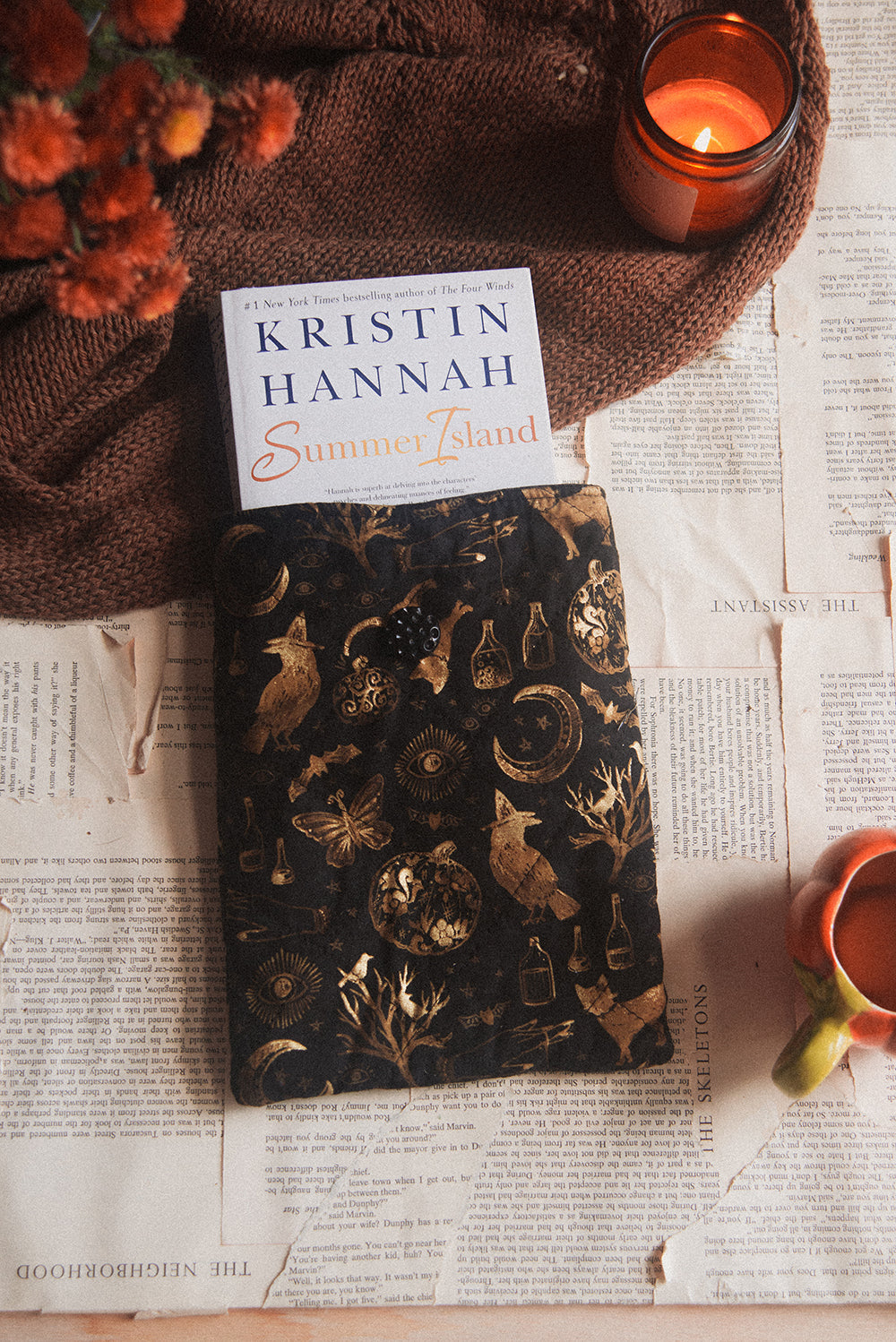 Black & Gold Witchy Book Sleeve