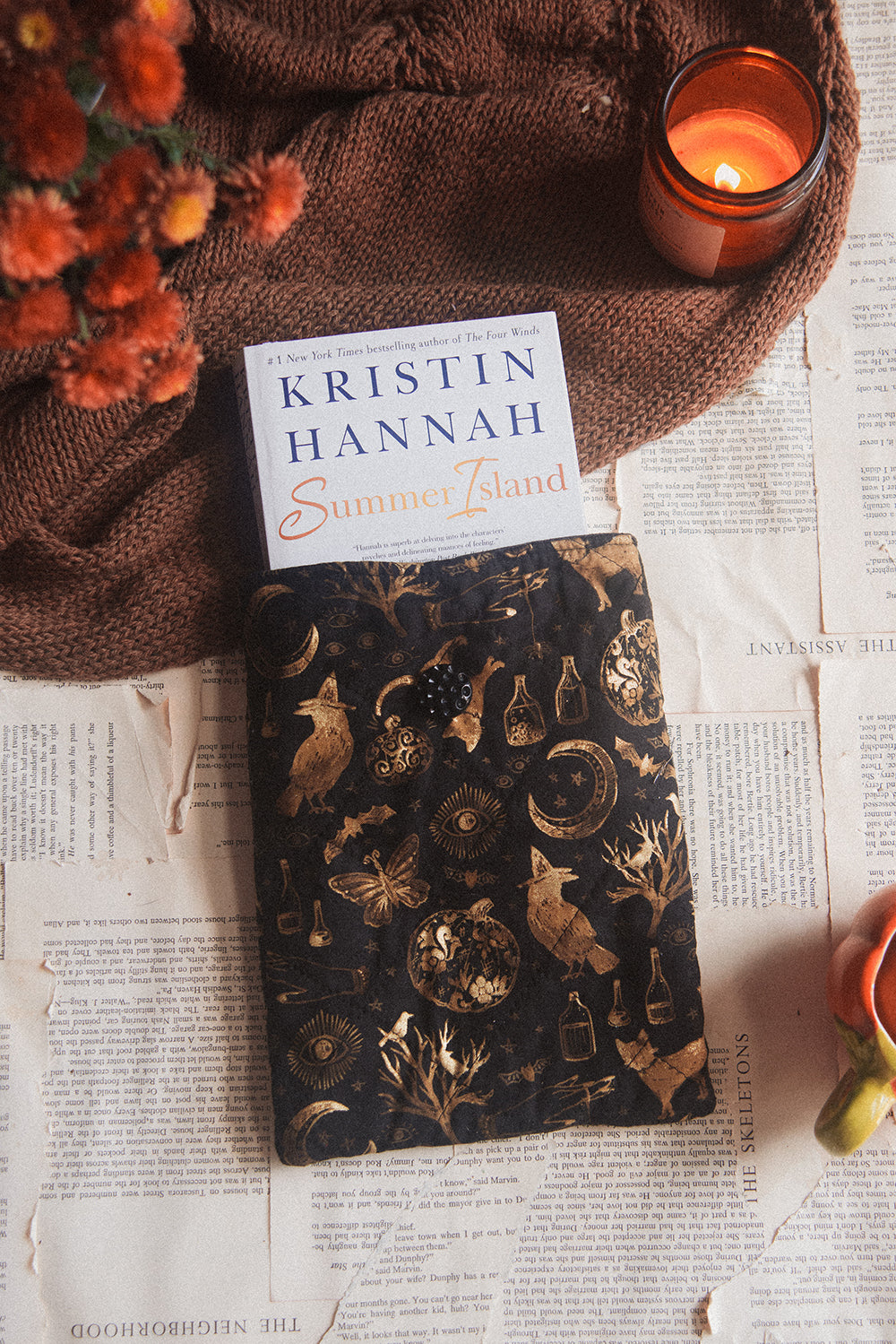 Black & Gold Witchy Book Sleeve