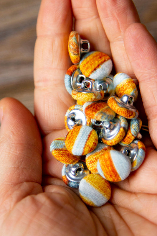 1/2" (1,3 cm) Orange Stripe Button