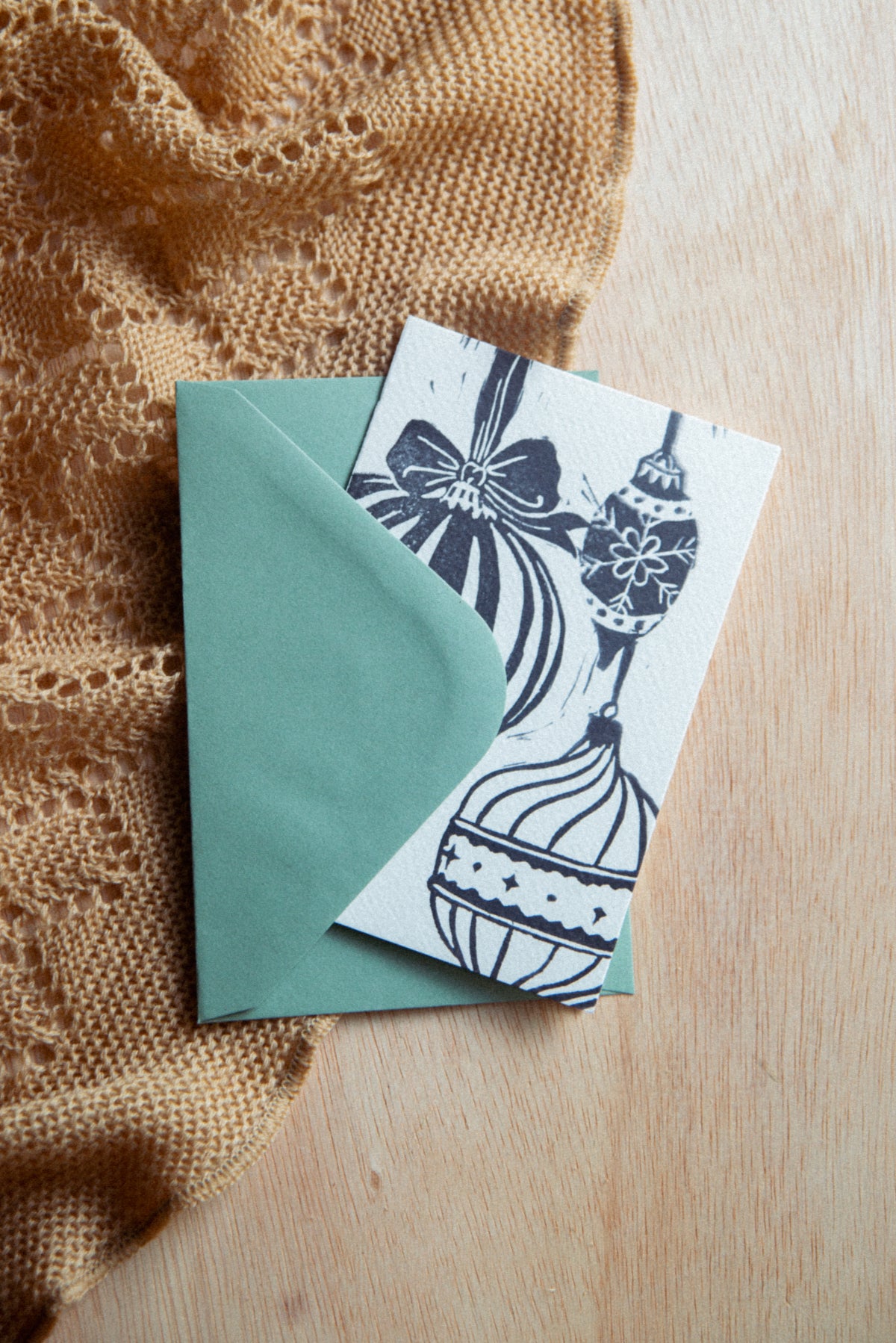 Handmade, Linocut Print Card: The Reader