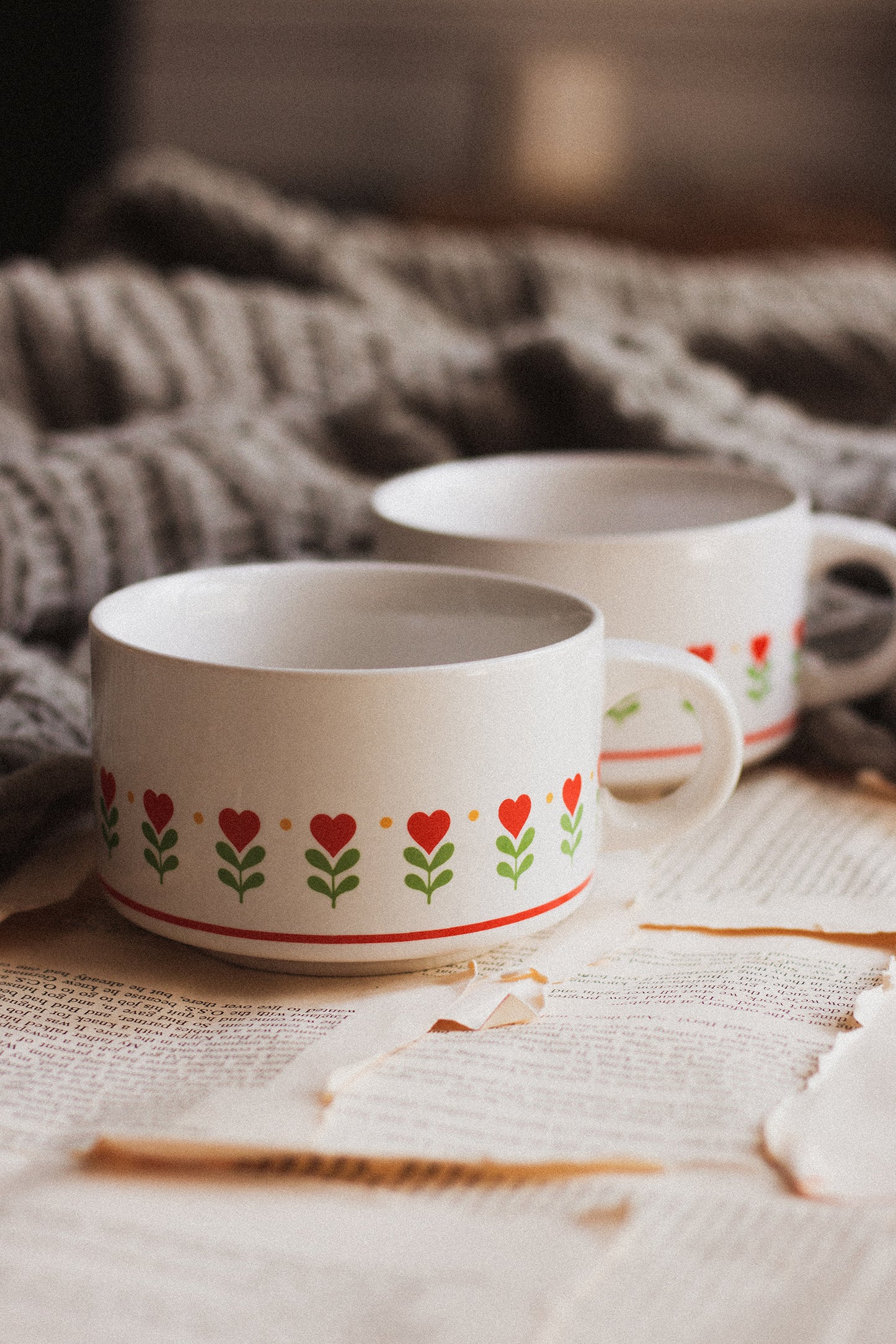 Floral Hearts Mug (Set of 2)