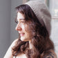 Hand Knit Cream Wool Beret