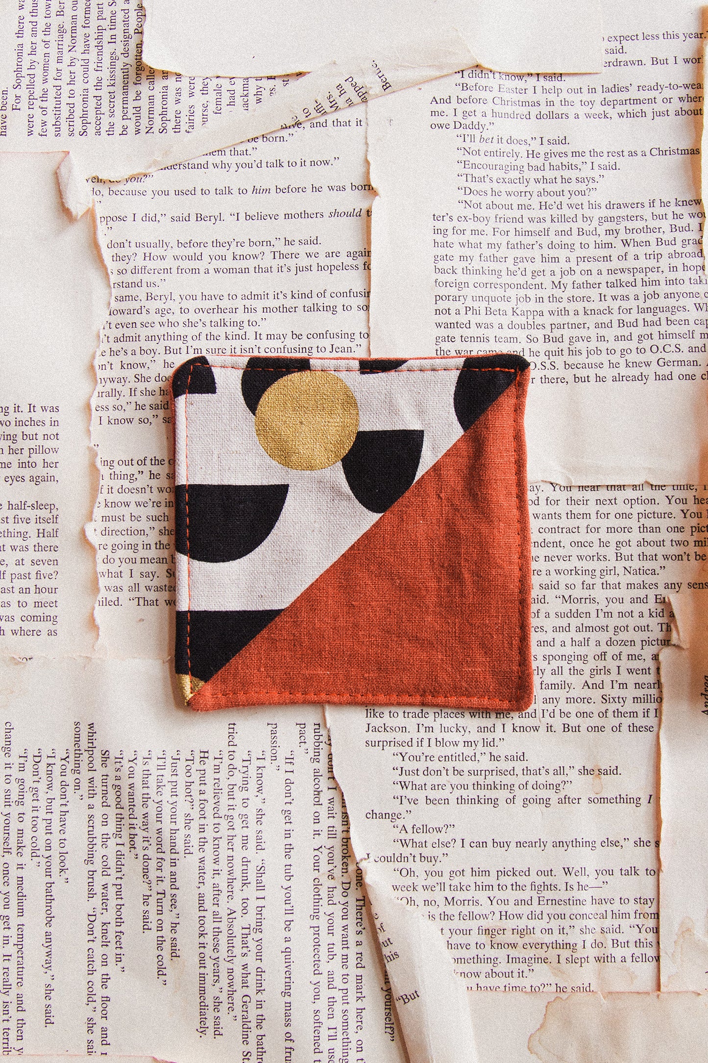 Fabric Bookmark/ Coaster Combo