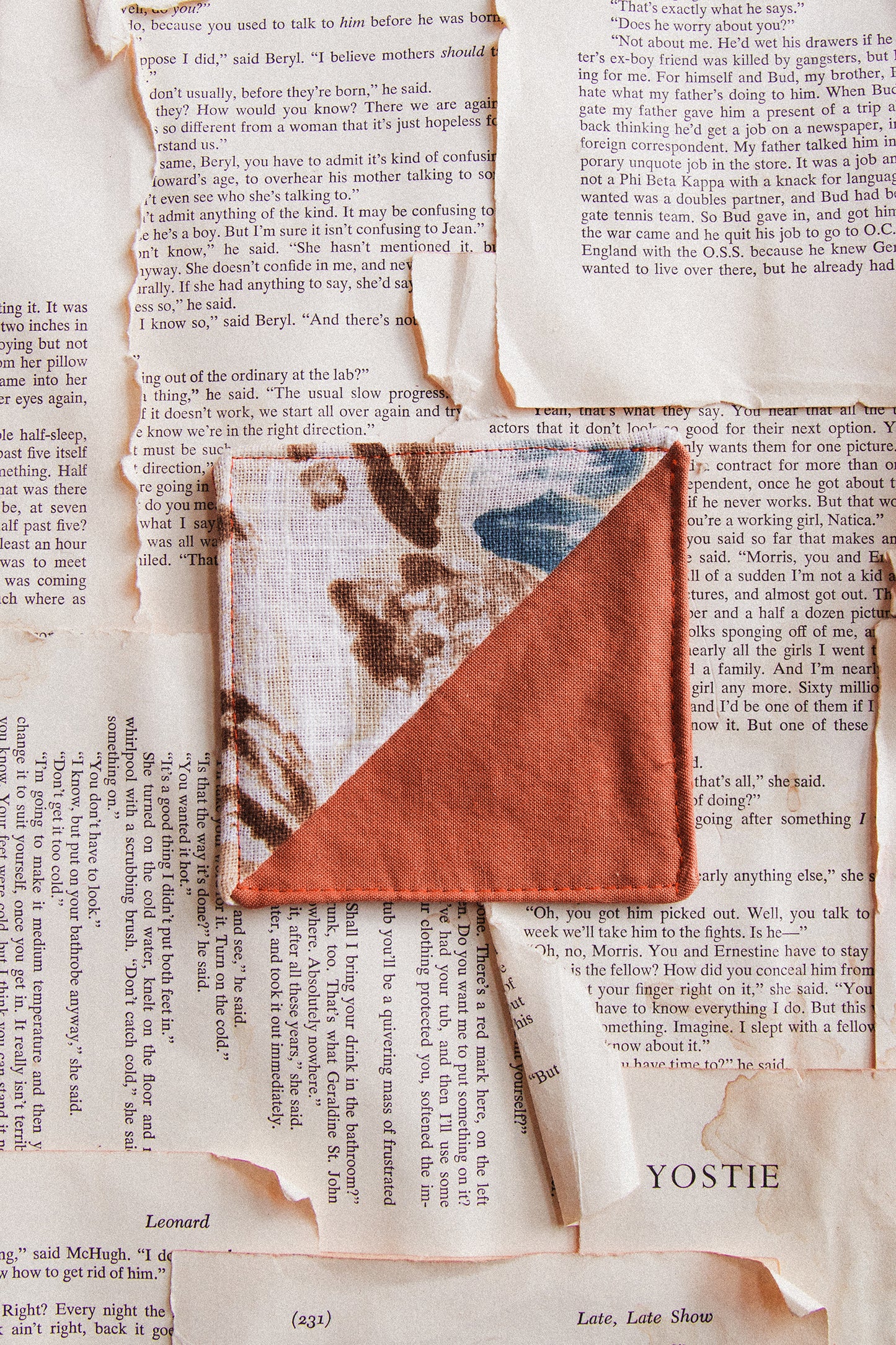 Fabric Bookmark/ Coaster Combo