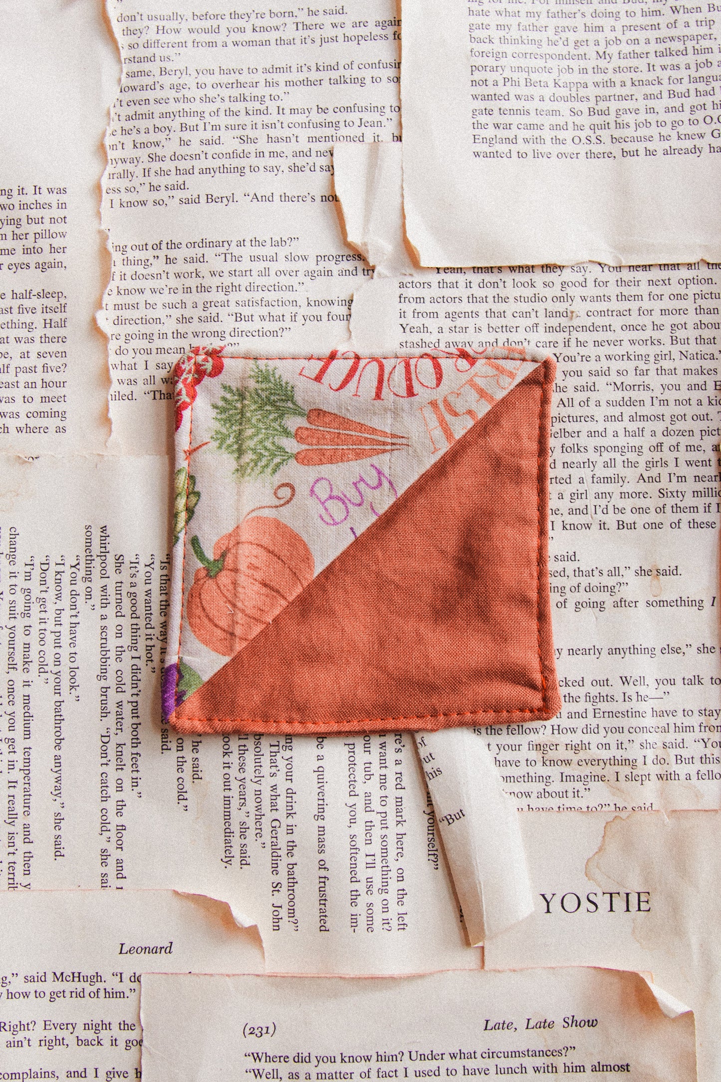 Fabric Bookmark/ Coaster Combo