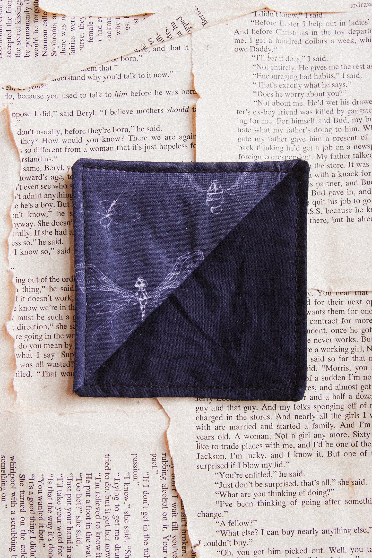 Fabric Bookmark/ Coaster Combo