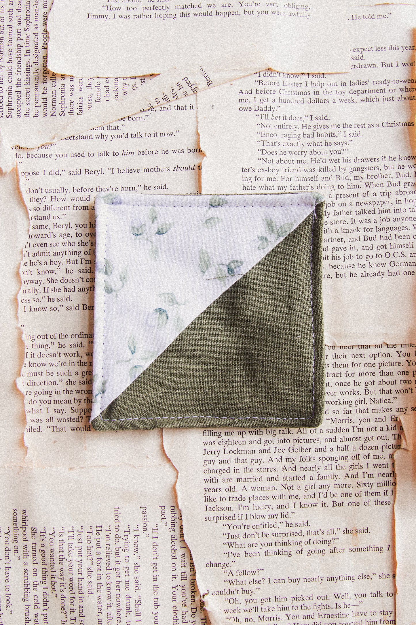 Fabric Bookmark/ Coaster Combo