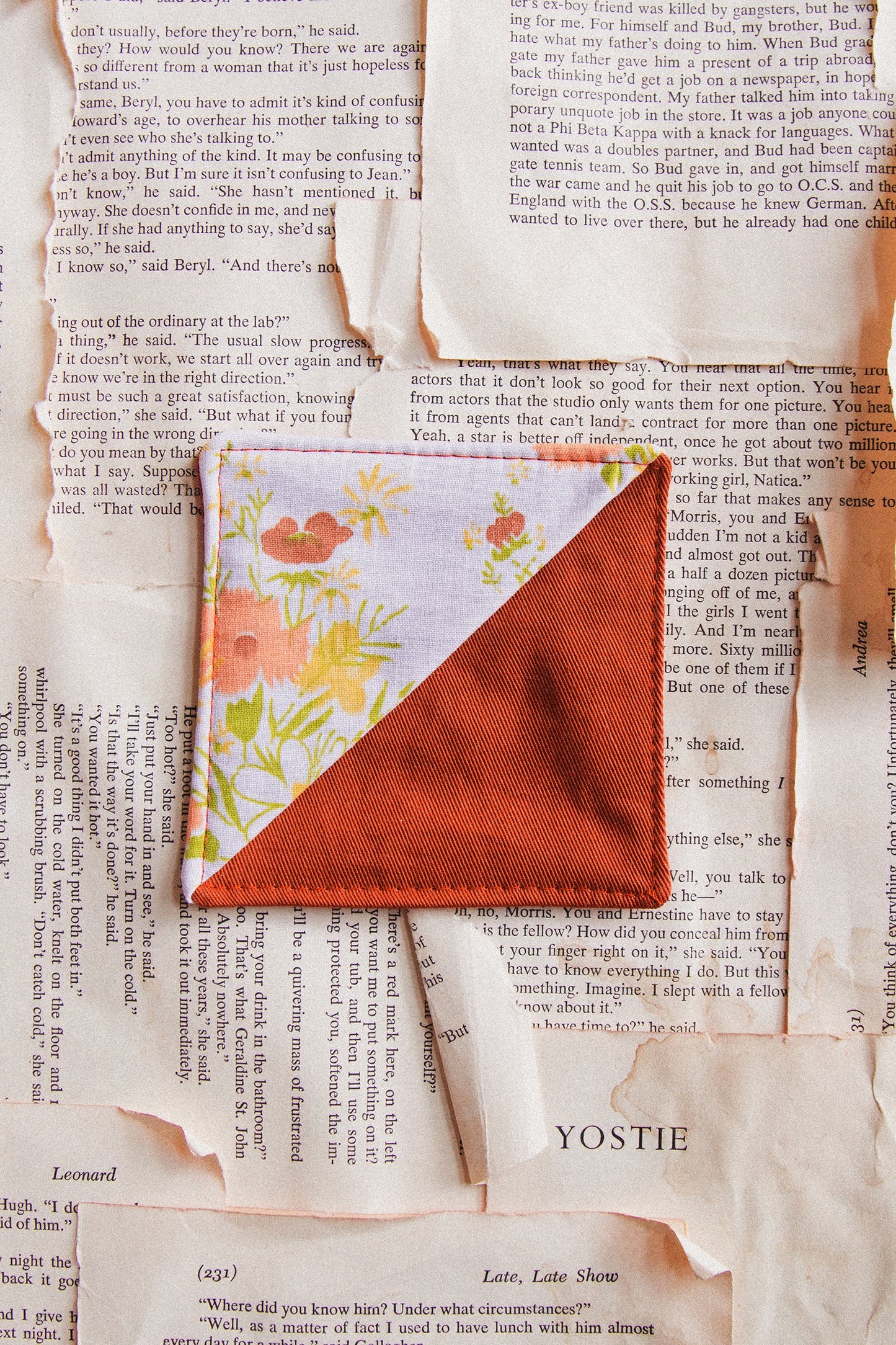 Fabric Bookmark/ Coaster Combo