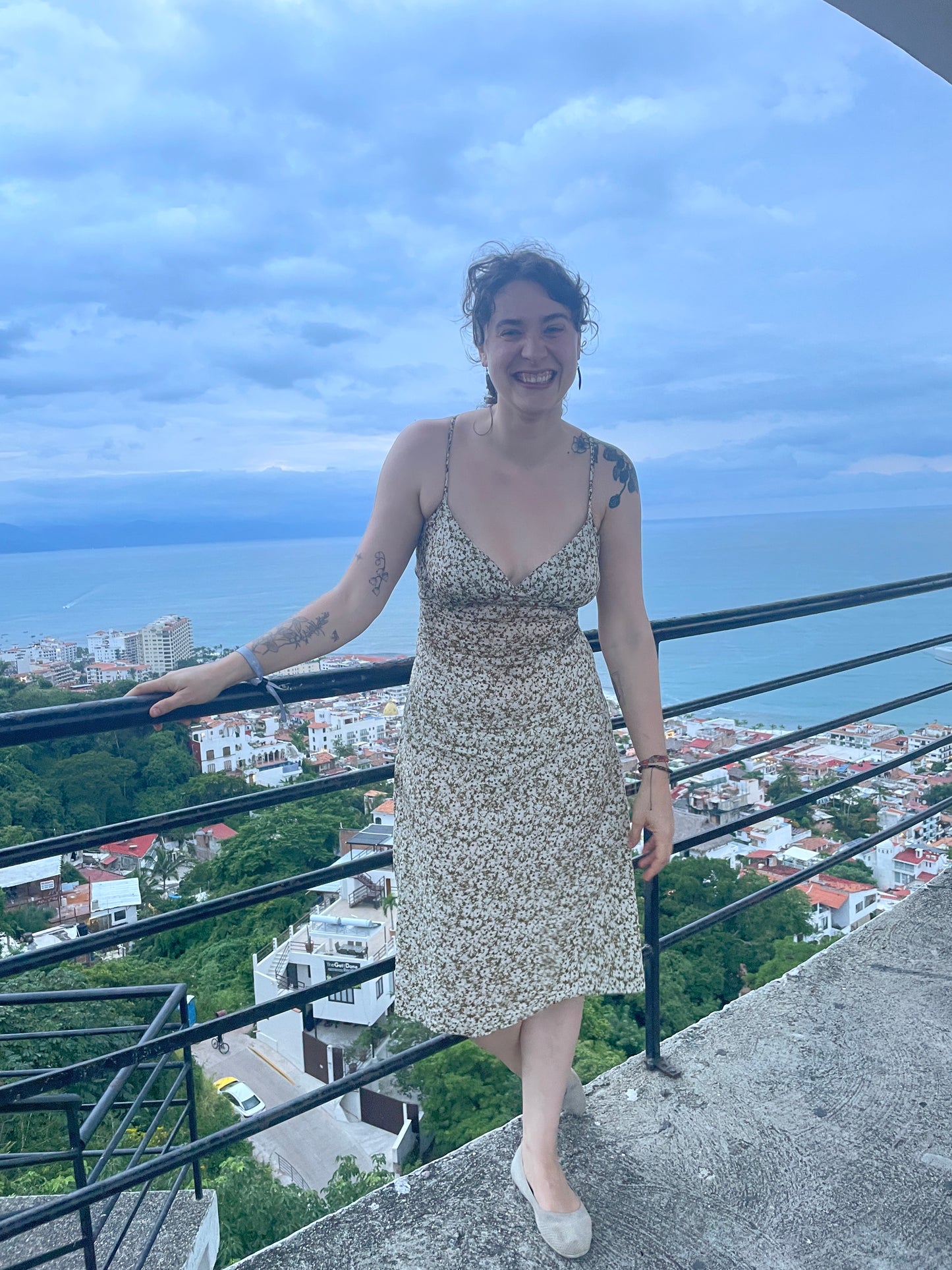Strappy Lightweight Floral Dress - Medium