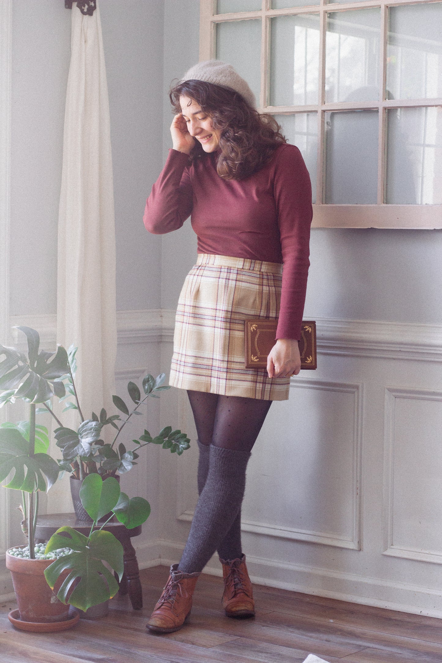 Tartan Wool Mini Skirt