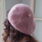 Hand Knit Blush Wool Beret