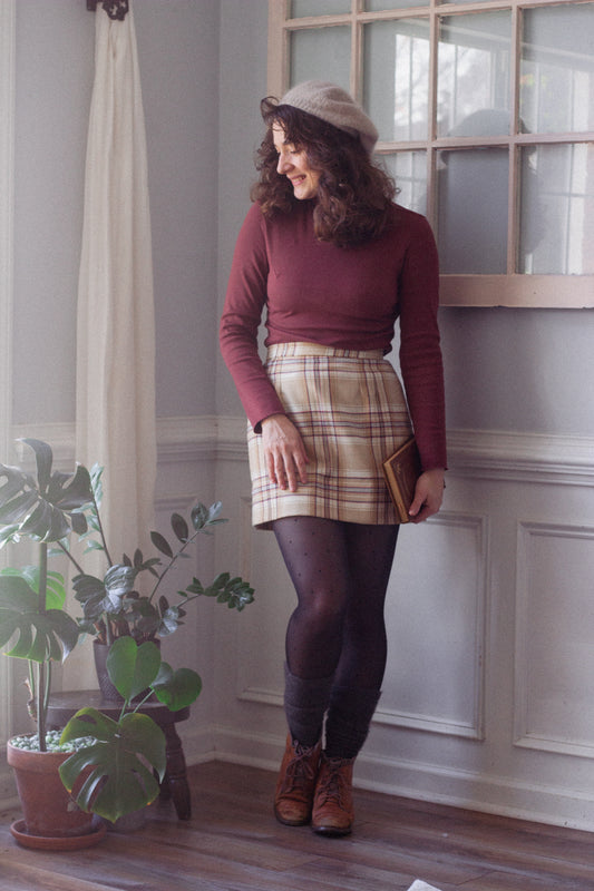Tartan Wool Mini Skirt