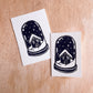 Handmade, Linocut Print Card: Snow Globe