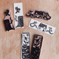 Handmade, Linocut Bookmarks: 2"x6"