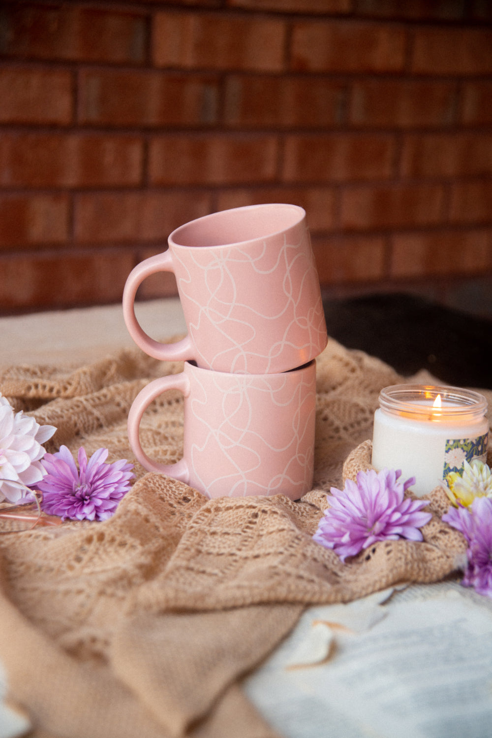 Pink Squiggle Mug