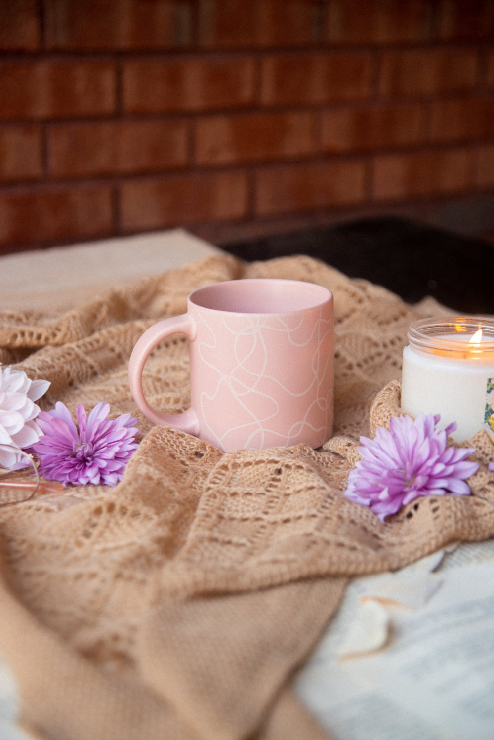 Pink Squiggle Mug