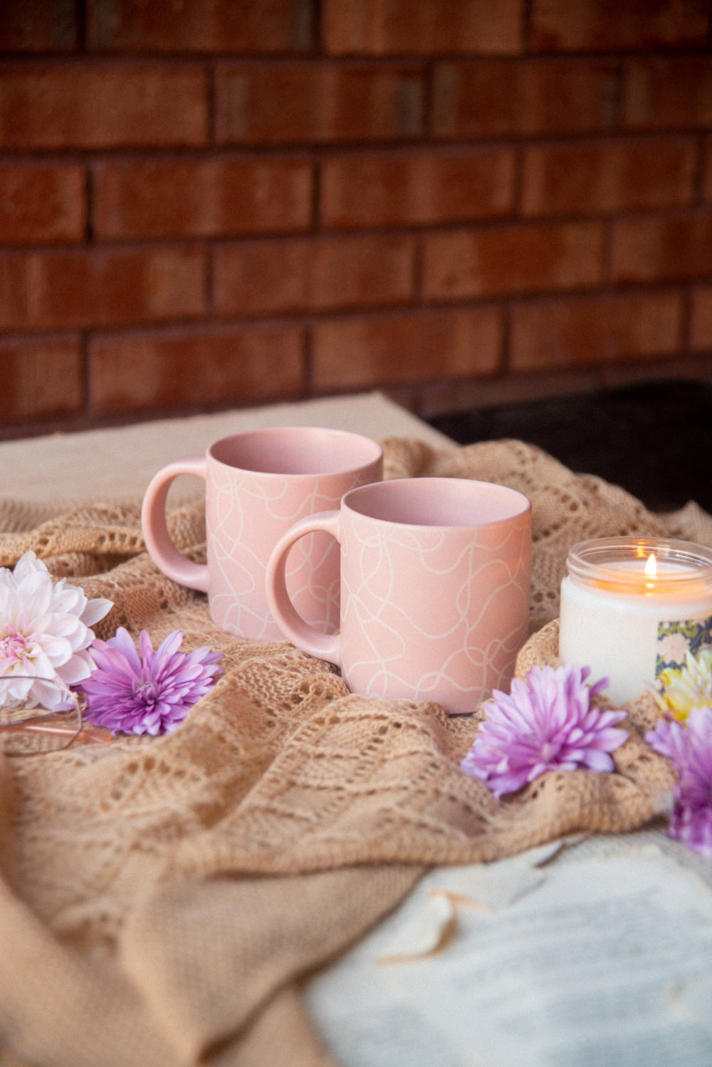 Pink Squiggle Mug