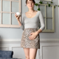Leopard Printed Mini Skirt - Medium