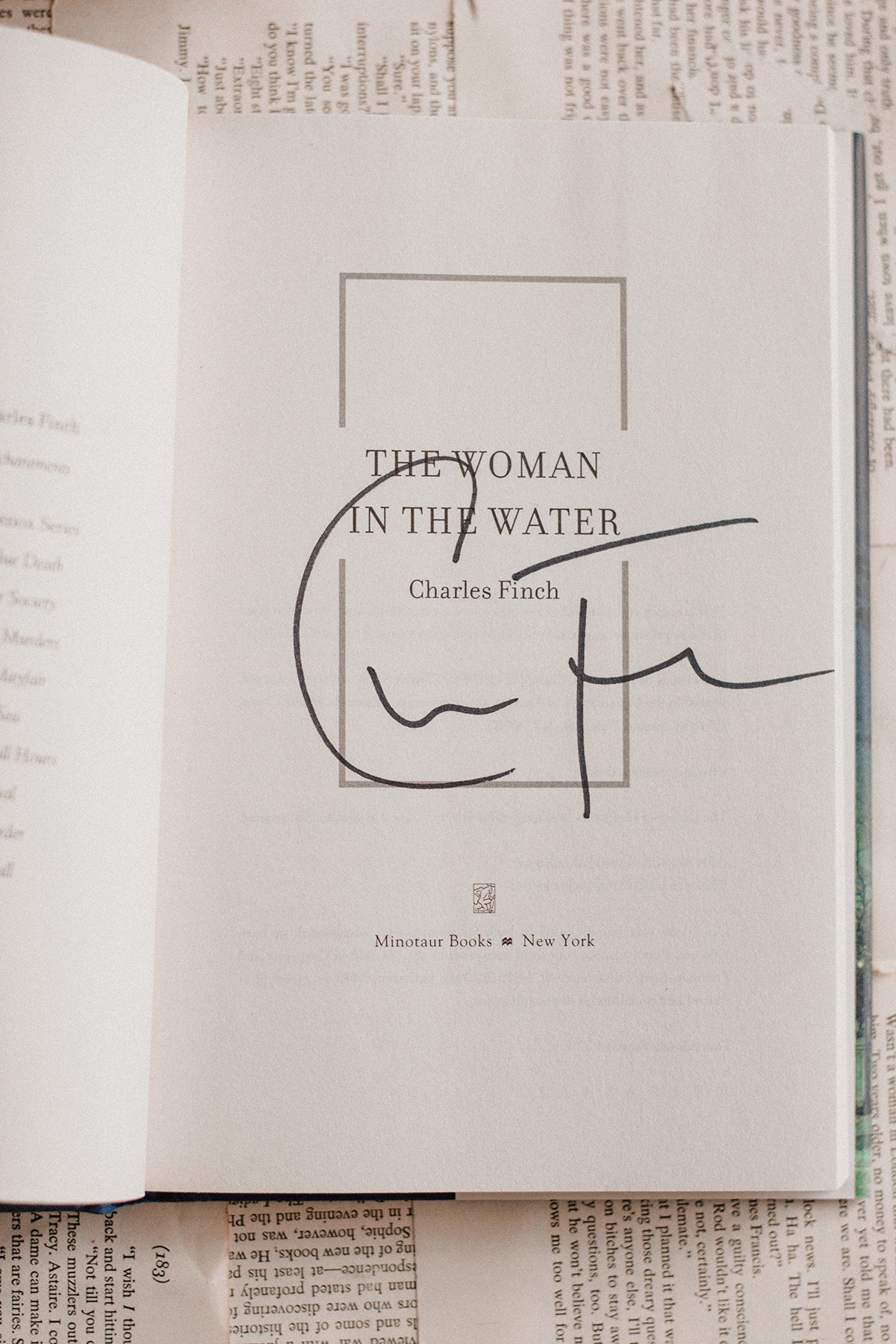 The Woman in the Water by Charles Finch