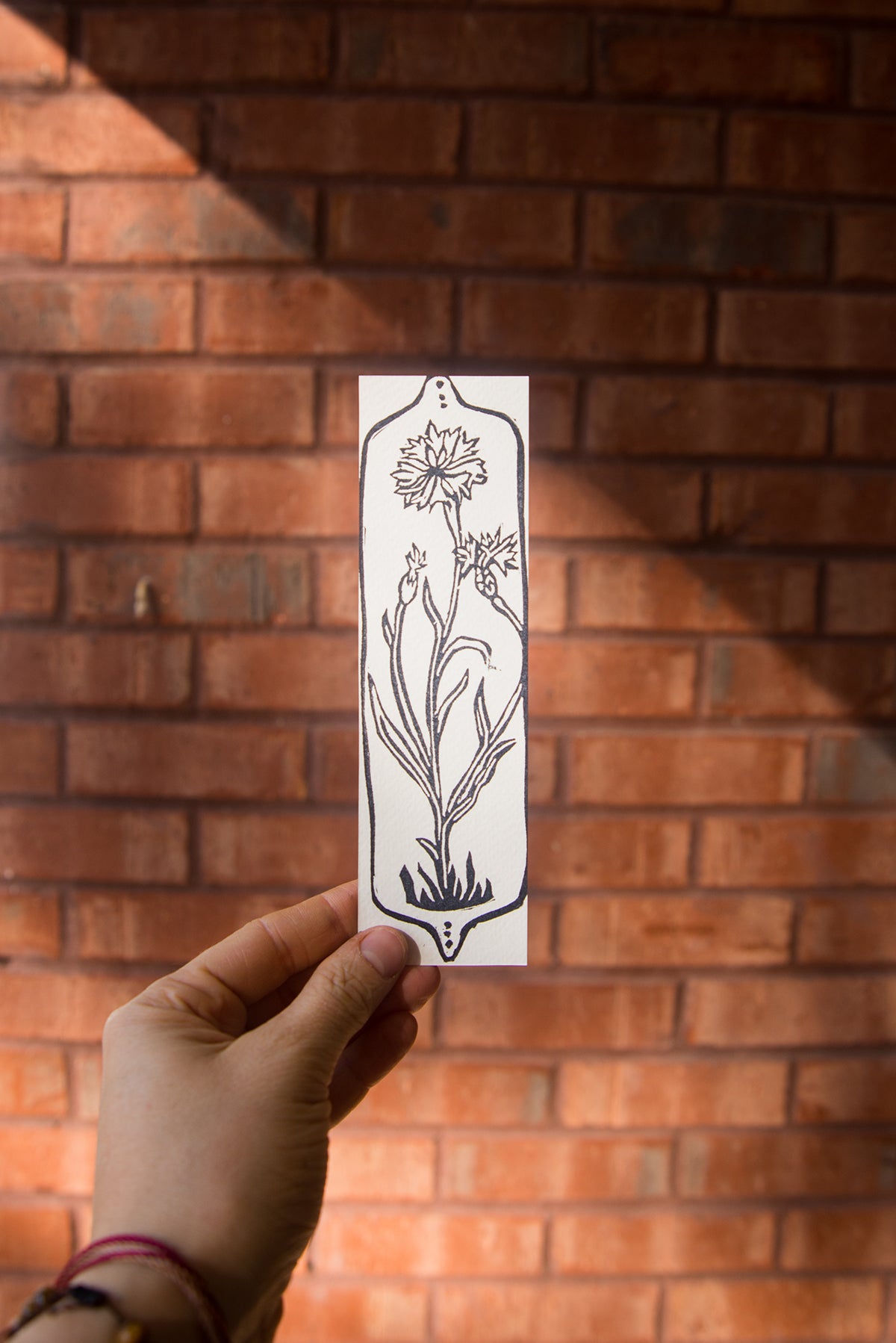 Handmade, Linocut Bookmarks: 2"x7"
