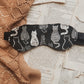 Black and White Cat Sleep Mask
