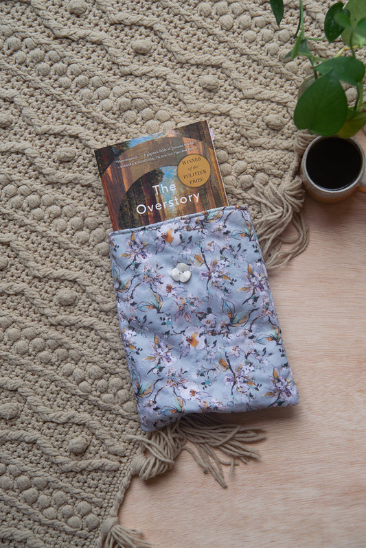 Blue Floral Book Sleeve
