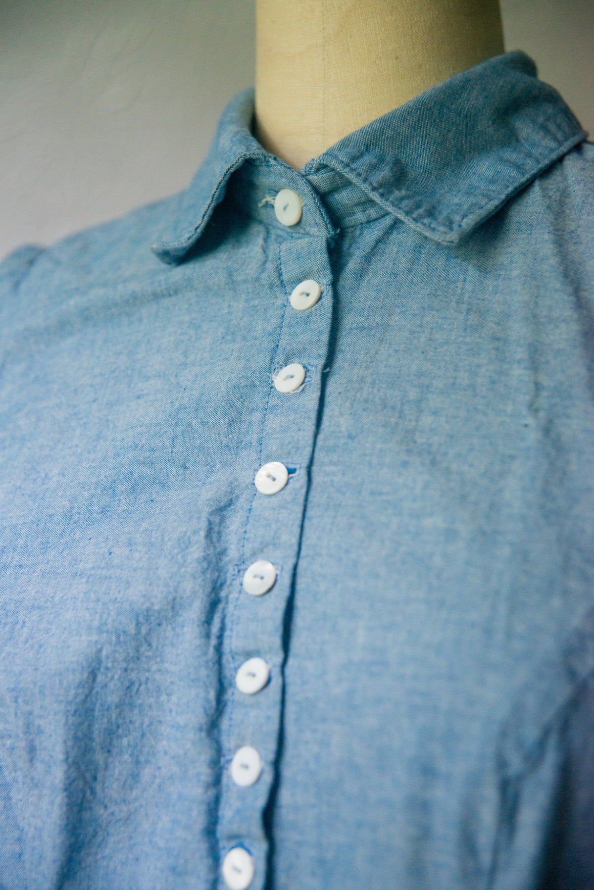Button Up Chambray Dress - SMALL/ MEDIUM