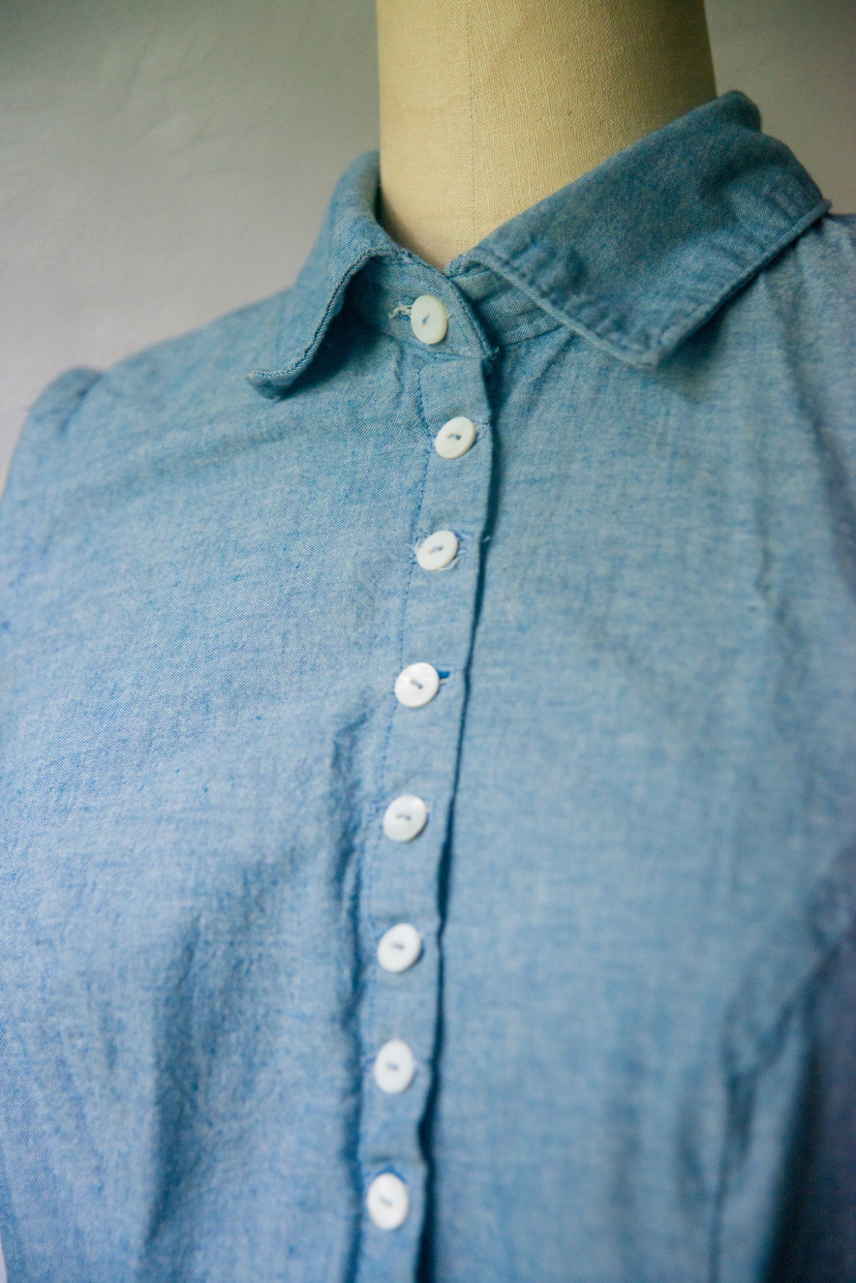 Button Up Chambray Dress - SMALL/ MEDIUM