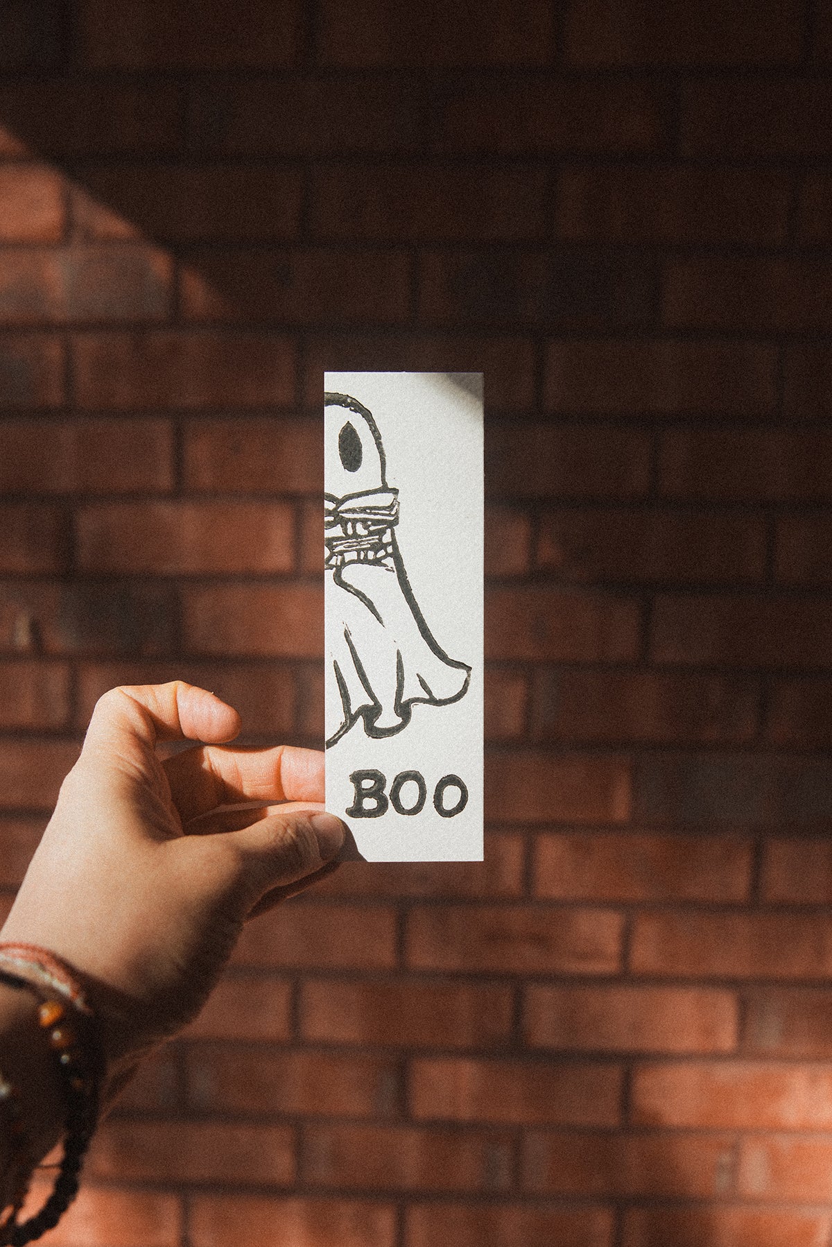 Handmade, Linocut Bookmarks: Halloween 2"x 6"