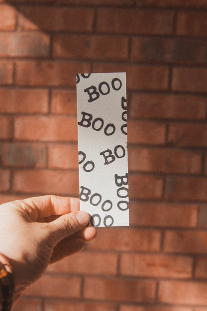 Handmade, Linocut Bookmarks: Halloween 2"x 6"