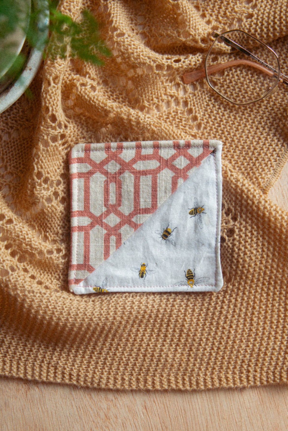 Fabric Bookmark/ Coaster Combo