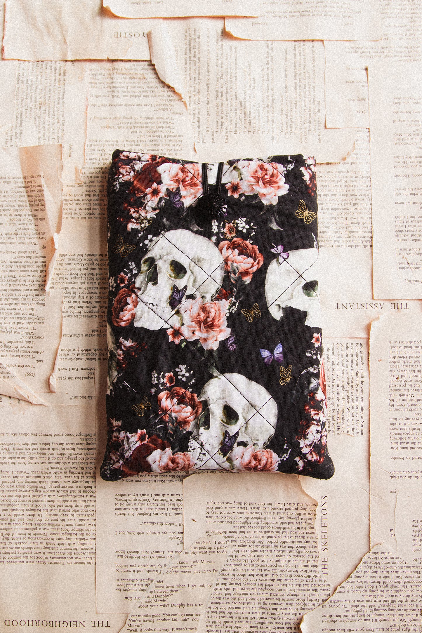 Skulls & Peonies Book Sleeve