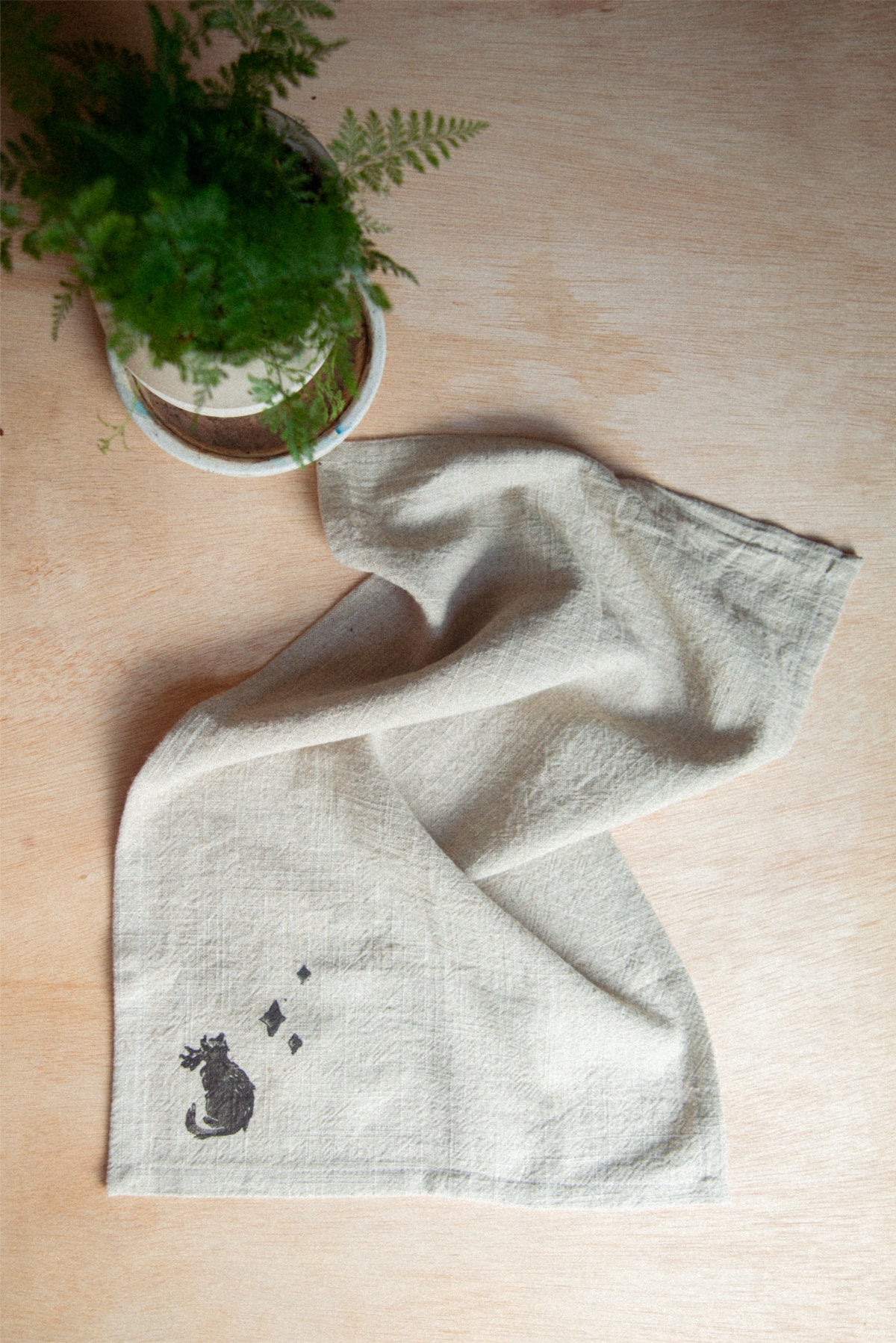 Block Printed Tea Towel
