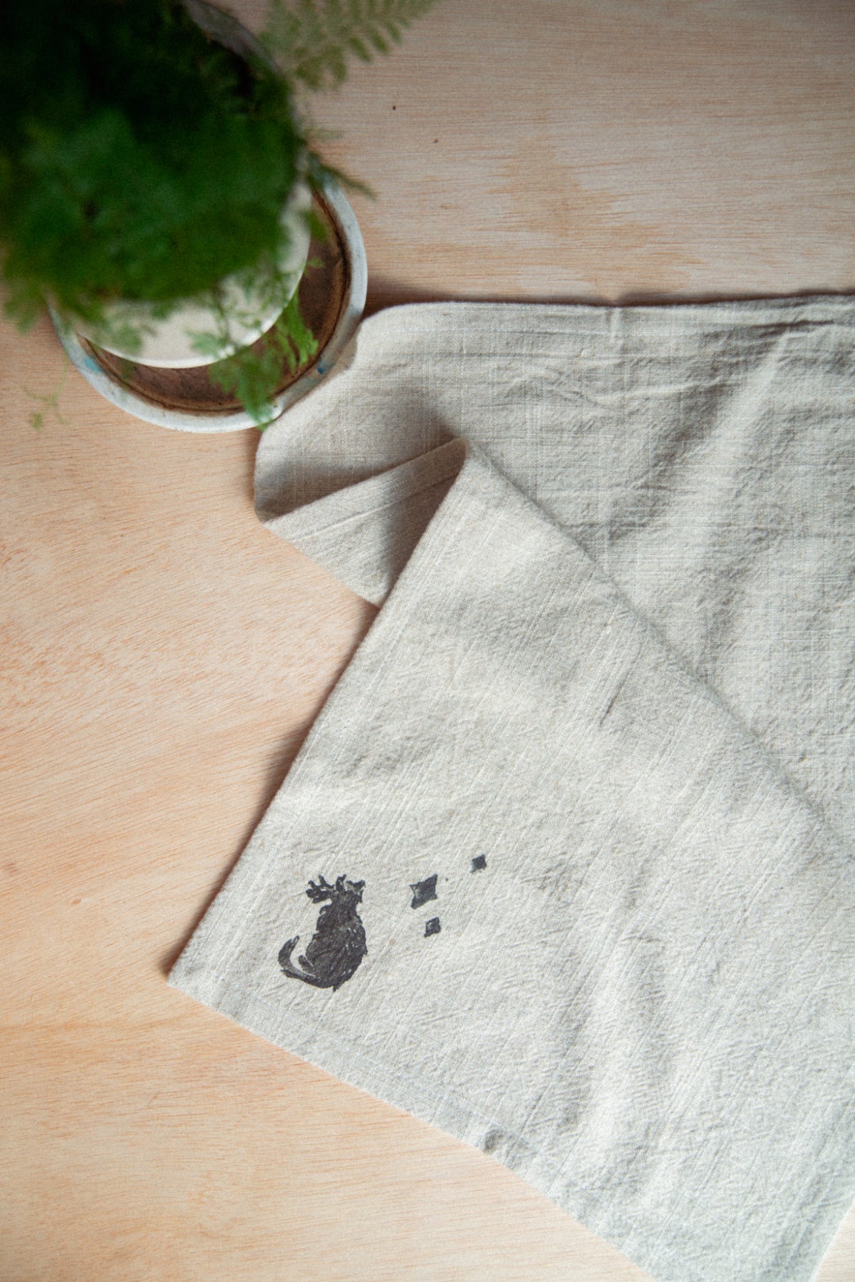 Block Printed Tea Towel