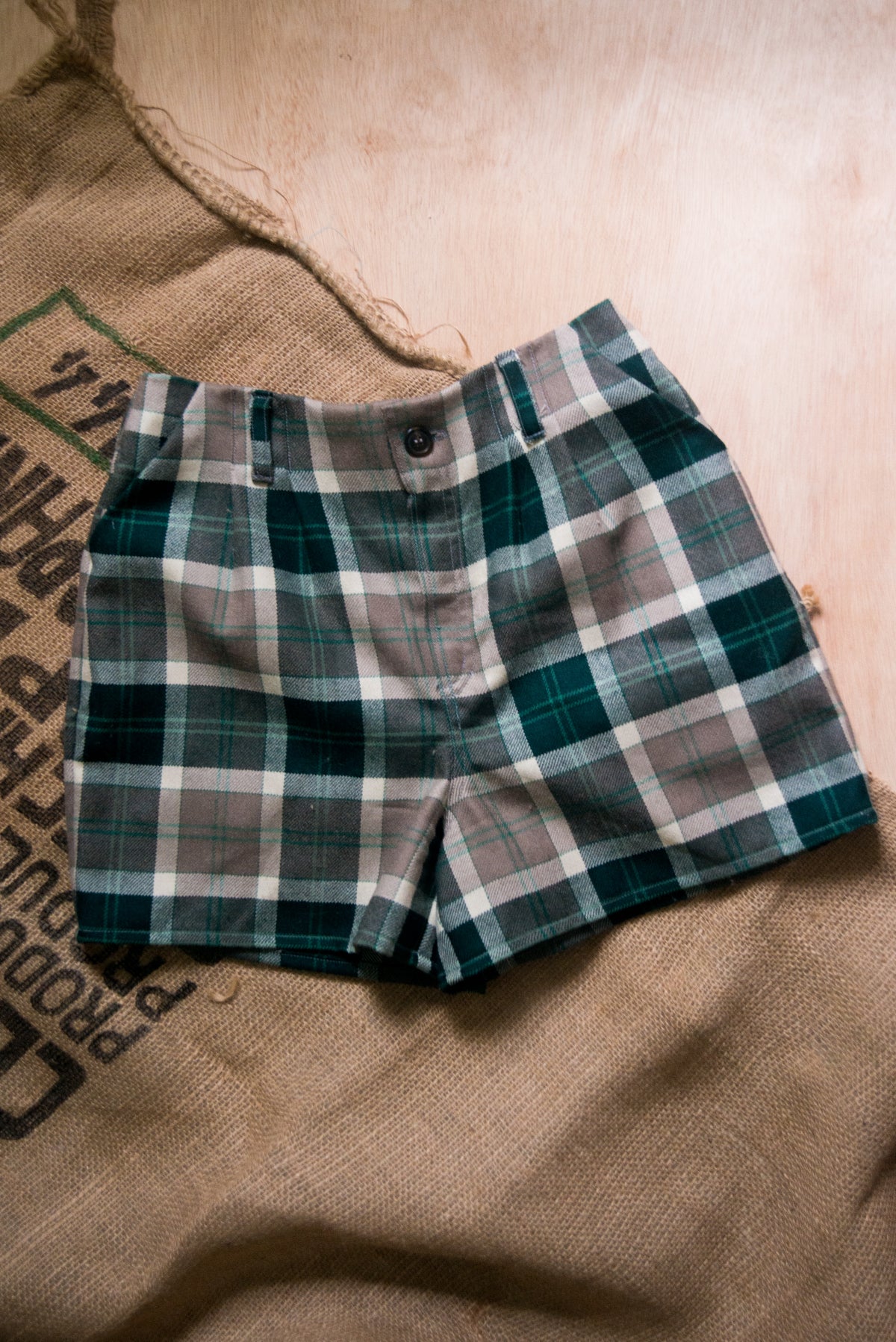Tartan Wool Chandler Shorts - MEDIUM