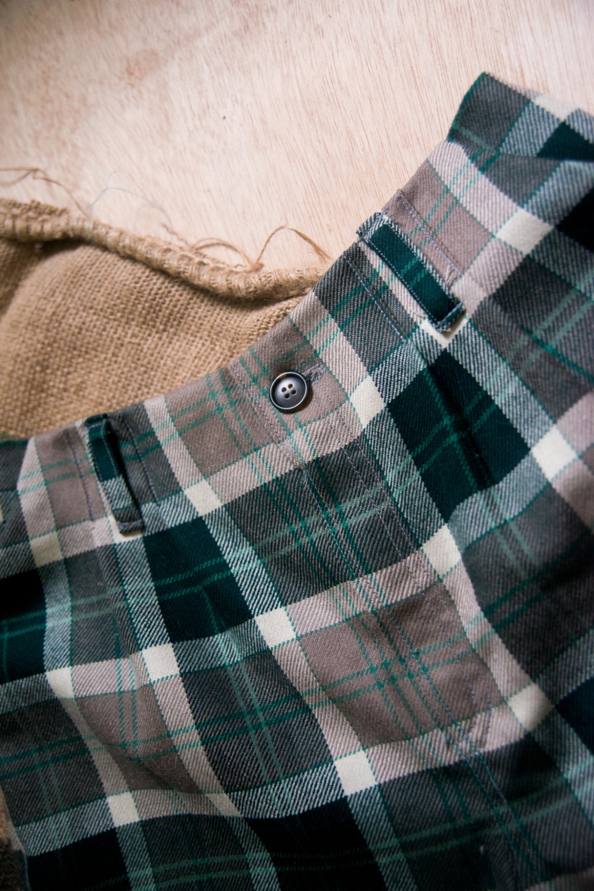 Tartan Wool Chandler Shorts - MEDIUM