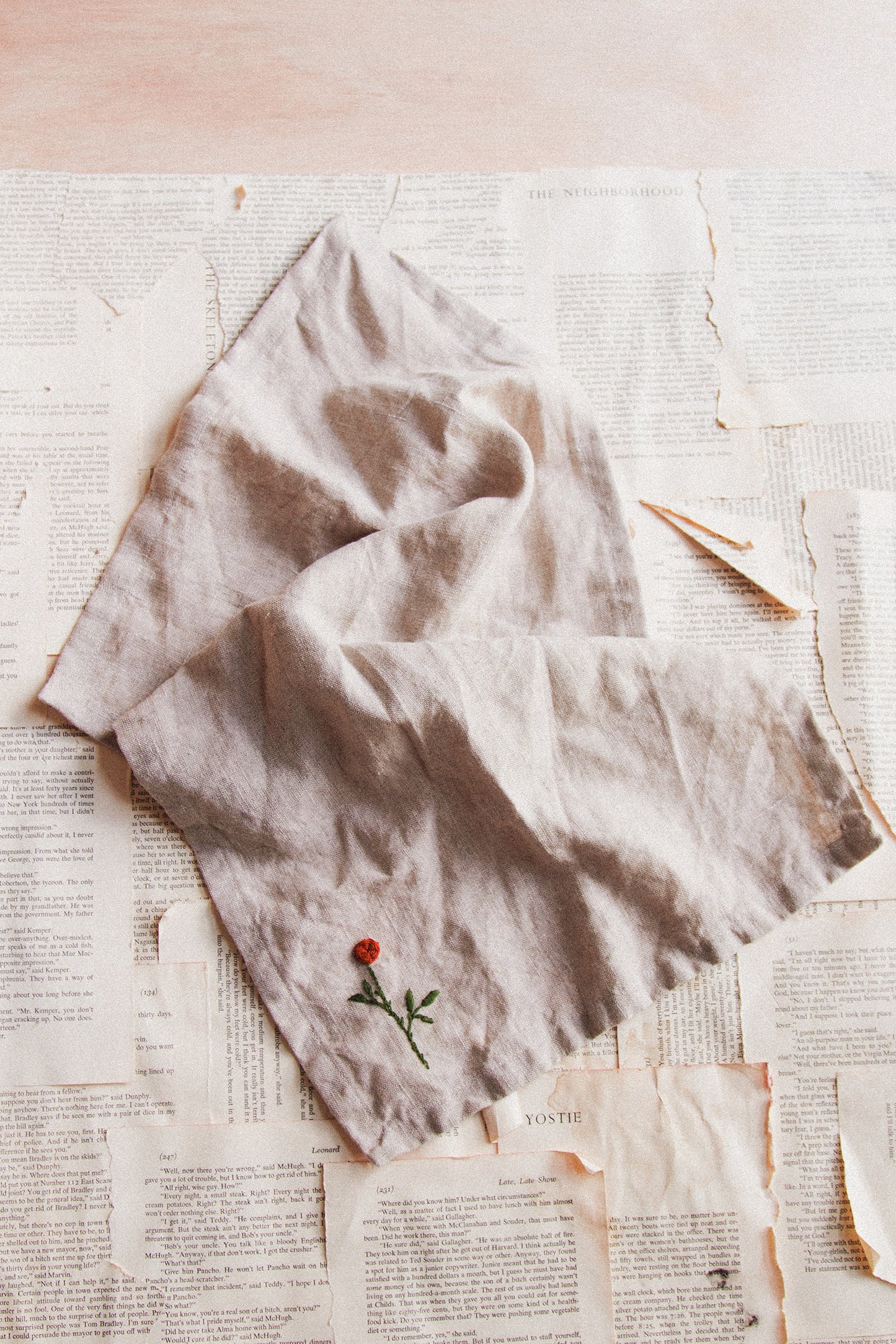 Embroidered Tea Towel