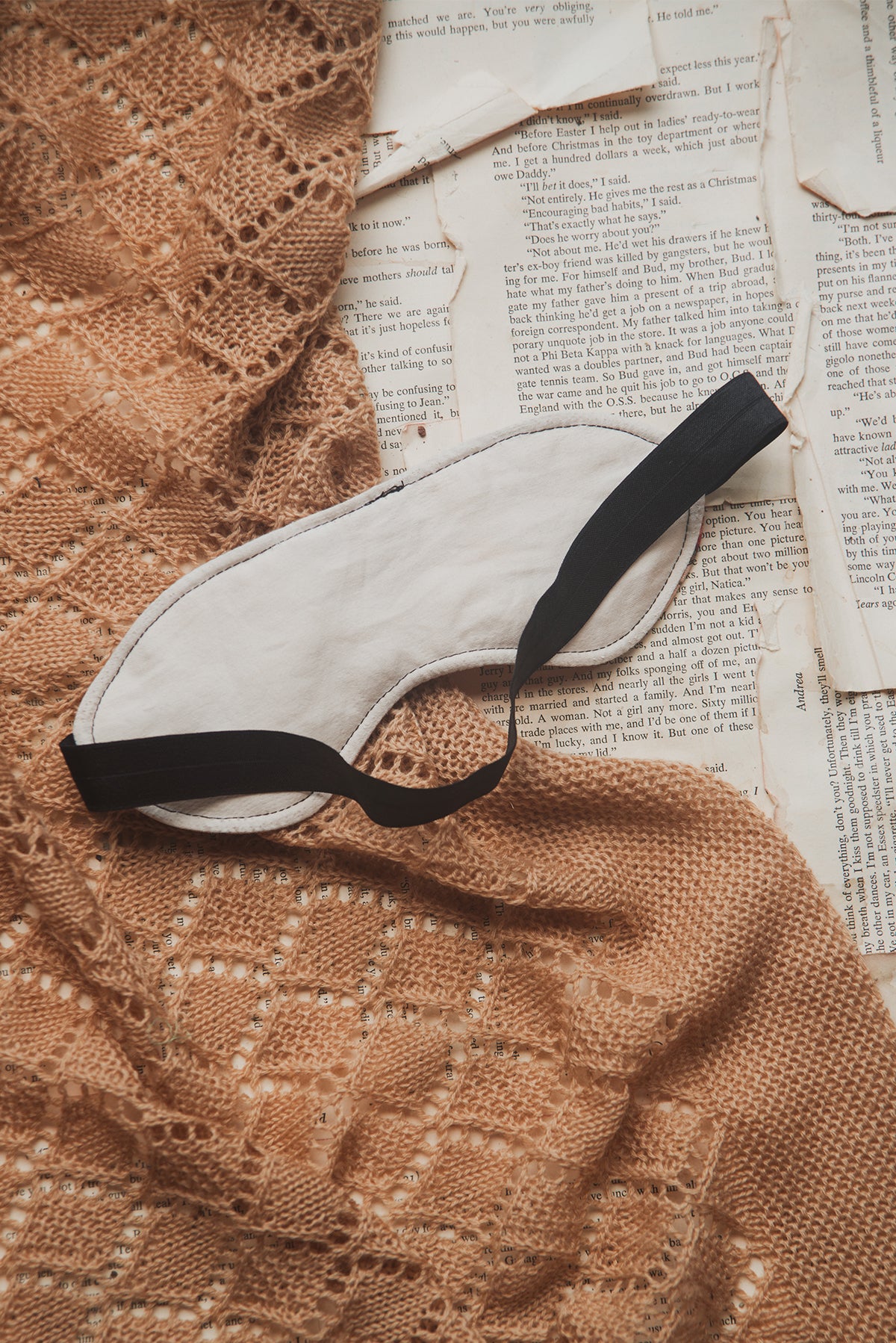 Finch on Cotton Stalk Sleep Mask
